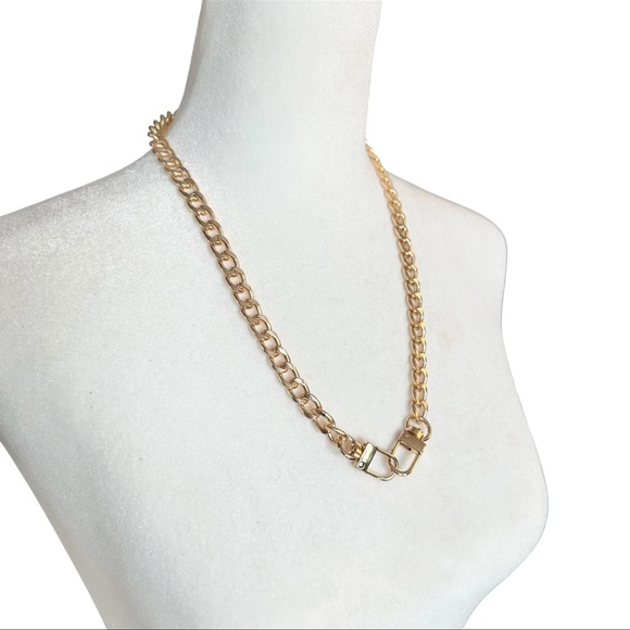 Gold Plated 23" Chunky Chain Necklace - Picture 2 of 4